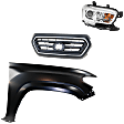 3-Piece Kit, Upper Grille Primed Shell and Insert, For Model Without Trail Package, Includes (1) Fender, (1) Grille, and (1) Headlight
