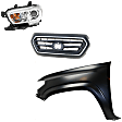 3-Piece Kit, Front, Driver Side Fender, For Models Without Wheel Opening Moldings, CAPA Certified, Includes (1) Fender, (1) Grille, and (1) Headlight