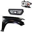 3-Piece Kit, Upper Grille Primed Black, Includes (1) Fender, (1) Grille, and (1) Headlight