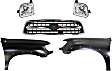 5-Piece Kit, Grille Chrome Shell with Painted Black Insert, For Models Without STX Edition, Includes (2) Fender, (1) Grille, and (2) Headlight