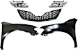 5-Piece Kit Driver and Passenger Side Halogen Headlight, Without bulb(s), Japan Built Vehicle, Includes (2) Fender, (1) Grille Assembly, and (2) Headlight
