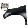 2-Piece Kit Halogen Headlights, With bulb(s), Includes (1) Fender and (1) Headlight, CAPA Certified