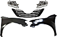 5-Piece Kit Driver and Passenger Side Halogen Headlight, Without bulb(s), Includes (2) Fender, (1) Grille Assembly, and (2) Headlight