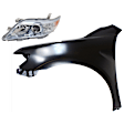 2-Piece Kit Halogen Headlights, Without bulb(s), Includes (1) Fender and (1) Headlight