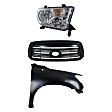 3-Piece Kit, Grille Painted Black, For Models With Sport Package, Includes (1) Fender, (1) Grille, and (1) Headlight