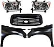 5-Piece Kit, Grille Painted Black, For Models With Sport Package, Includes (2) Fender, (1) Grille, and (2) Headlight