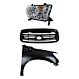 3-Piece Kit, Grille Painted Black, For Models With Sport Package, Includes (1) Fender, (1) Grille, and (1) Headlight