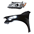 2-Piece Kit Halogen Headlights, With bulb(s), Includes (1) Fender and (1) Headlight