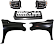 5-Piece Kit, Grille Painted Black, Includes (2) Fender, (1) Grille, and (2) Headlight