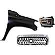 3-Piece Kit Passenger Side LED Headlight, Includes (1) Fender, (1) Grille Assembly, and (1) Headlight