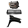 3-Piece Kit, Grille Painted Black, Includes (1) Fender, (1) Grille, and (1) Headlight