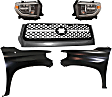 5-Piece Kit, Grille Painted Black, Includes (2) Fender, (1) Grille, and (2) Headlight