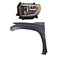 2-Piece Kit, Front, Driver Side Fender, CAPA Certified, Includes (1) Fender and (1) Headlight