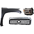 3-Piece Kit, Front, Passenger Side Fender, CAPA Certified, Includes (1) Fender, (1) Grille, and (1) Headlight
