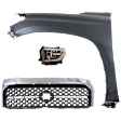 3-Piece Kit, Front, Driver Side Fender, CAPA Certified, Includes (1) Fender, (1) Grille, and (1) Headlight