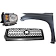 3-Piece Kit, Grille Painted Black, Includes (1) Fender, (1) Grille, and (1) Headlight