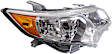 2014 Toyota Camry - 5-Piece Kit Driver and Passenger Side Halogen Headlight, With bulb(s), For Models Without Signal Light Hole, OE Replacement,  Includes (2) Fender, (1) Grille Assembly, and (2) Headlight