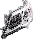 2014 Toyota Camry - 5-Piece Kit Driver and Passenger Side Halogen Headlight, With bulb(s), For Models Without Signal Light Hole, OE Replacement,  Includes (2) Fender, (1) Grille Assembly, and (2) Headlight