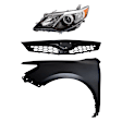 3-Piece Kit Driver Side HID/Xenon Headlight, Without bulb(s), Includes (1) Fender, (1) Grille Assembly, and (1) Headlight