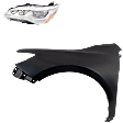2-Piece Kit LED Headlights, With bulb(s), Includes (1) Fender and (1) Headlight