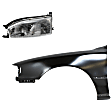 2-Piece Kit Halogen Headlights, With bulb(s), Includes (1) Fender and (1) Headlight