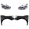 4-Piece Kit Driver and Passenger Side LED Headlight, With bulb(s), OE Replacement, CAPA Certified, Includes (2) Fender and (2) Headlight