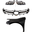 5-Piece Kit Driver and Passenger Side LED Headlight, For Models With Pre-Collision System, Includes (2) Fender, (1) Grille Assembly, and (2) Headlight, CAPA Certified