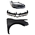 3-Piece Kit Passenger Side LED Headlight, For Models Without Pre-Collision System, Includes (1) Fender, (1) Grille Assembly, and (1) Headlight, CAPA Certified