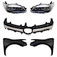 5-Piece Kit Driver and Passenger Side LED Headlight, For Models Without Pre-Collision System, Includes (2) Fender, (1) Grille Assembly, and (2) Headlight, CAPA Certified