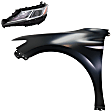 2-Piece Kit LED Headlights, With bulb(s), Includes (1) Fender and (1) Headlight, CAPA Certified