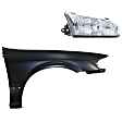 2-Piece Kit, Front, Passenger Side Fender, Includes (1) Fender and (1) Headlight