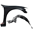 2-Piece Kit Front, Passenger Side Fender, 2-Door, Coupe, Includes (1) Fender and (1) Fender Liner
