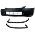 3-Piece Kit Sedan Front Primed Bumper Cover Includes (2) Bumper Bracket and (1) Bumper Cover