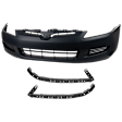 3-Piece Kit Coupe Front Primed Bumper Cover Includes (2) Bumper Bracket and (1) Bumper Cover