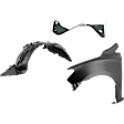 3-Piece Kit Front, Driver Side Fender, For Models With Rocker Molding, Includes (2) Fender Liner and (1) Fender