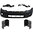 5-Piece Kit Front Primed Bumper Cover Includes (4) Bumper Bracket and (1) Bumper Cover