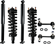 6-Piece Kit Front, Driver and Passenger Side Suspension Kit, Includes (2) Sway Bar Link and (4) Shock Absorber and Strut Assembly