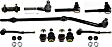 11-Piece Kit Front, Driver and Passenger Side Suspension Kit, Includes (1) Tie Rod Adjusting Sleeve, (4) Ball Joint, (2) Sway Bar Link and (4) Tie Rod End