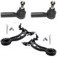 4-Piece Kit Front, Driver and Passenger Side, Lower Control Arm, Includes (2) Ball Joint, (2) Control Arm, and (2) Tie Rod End