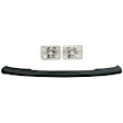 2-Piece Kit Front, Upper Primed Bumper Cover Includes (1) Bumper Cover and (1) Headlight