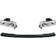 3-Piece Kit Front, Upper Primed Bumper Cover Includes (2) Headlight and (1) Bumper Cover