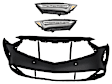 3-Piece Kit Front Primed Bumper Cover Includes (2) Headlight and (1) Bumper Cover