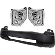 3-Piece Kit Driver and Passenger Side Headlight, Includes (2) Headlight and (1) Bumper Cover