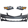 2006-2008 Acura TSX - 3-Piece Kit Driver and Passenger Side Headlight, Includes (2) Headlight and (1) Bumper Cover
