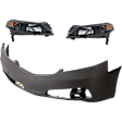 3-Piece Kit Driver and Passenger Side Headlight, Includes (2) Headlight and (1) Bumper Cover