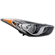 3-Piece Kit Driver and Passenger Side Headlight, Includes (2) Headlight and (1) Bumper Cover
