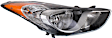 2011-2013 Hyundai Elantra - 3-Piece Kit Driver and Passenger Side Headlight, Includes (2) Headlight and (1) Bumper Cover
