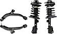 4-Piece Kit Front, Driver and Passenger Side, Lower Control Arms with Loaded Struts, Front Wheel Drive