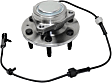 2-Wheel Set Front, Driver and Passenger Side Wheel Hub, 6 Lugs, With Bearing, With Sensor, RWD, Includes (2) Wheel Hub and (4) Tie Rod End