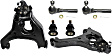 6-Piece Kit Front, Driver and Passenger Side, Lower Control Arm Kit, Includes (2) Ball Joint, (2) Control Arm, and (2) Tie Rod End